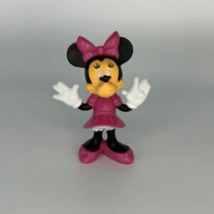 Disney Minnie Mouse Mini Figurine – Pink Dress & Bow Vintage Disney Collectible